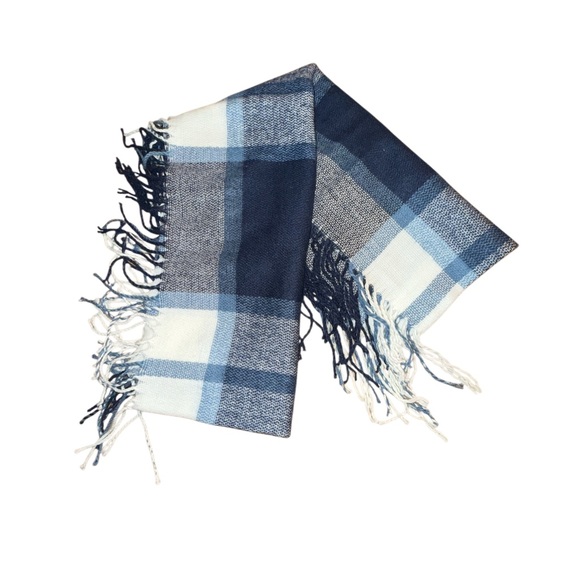 Blue Plaid Women's Infinity Scarf - Picture 5 of 6